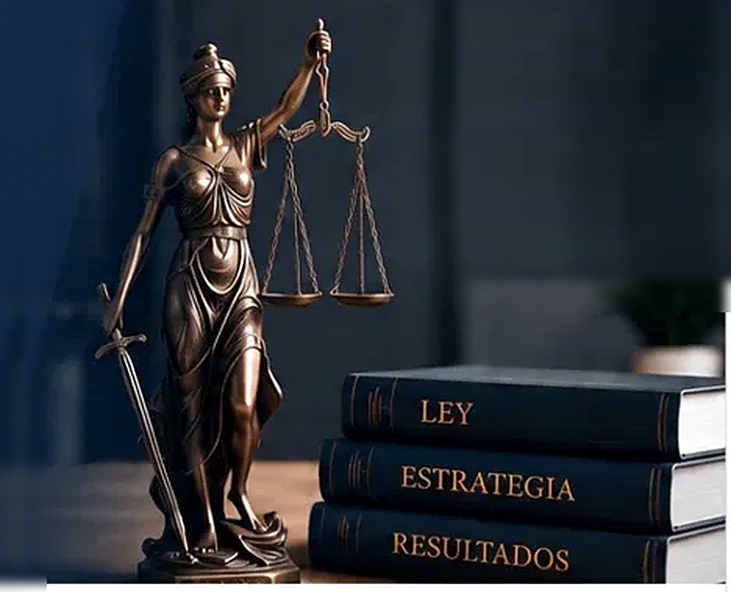 La justicia y los códigos sobre el escritorio de PSLEGAL